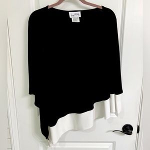 NWT Joseph Ribkoff Monochrome Poncho Style Top L/XL